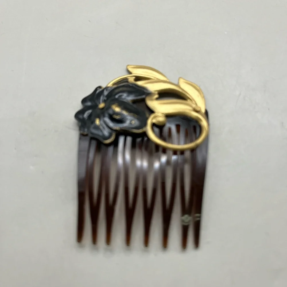 Vintage Gold and Brown Hair Accessory Set -Retro - Hollywood Style-Great Gift